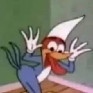 🤪 Woody Woodpecker 만화, 우디 우드페커, 웃긴 telegram sticker