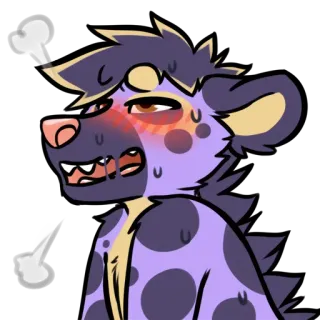 🥵 spotted hyena telegram sticker