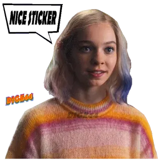 🤩 NICE STICKER adesivo, legal, texto, desenho animado telegram sticker