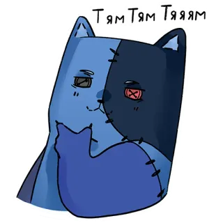 😏 ТямТямТяям Katze, Cartoon, süß, Figur, Tier telegram sticker