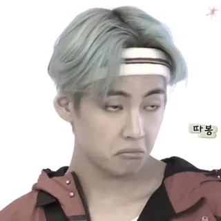 🥡 따봉 kpop, idol, tête drôle, yeux qui roulent, coréen, célébrité telegram sticker