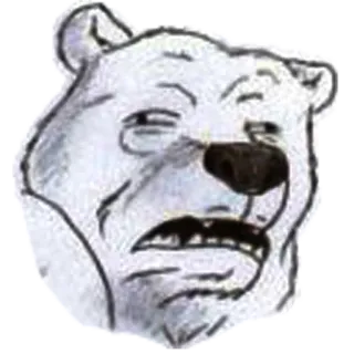 😍 urso, animal, esboço, urso polar, desenho telegram sticker
