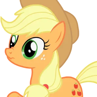😁 Applejack My Little Pony Desenho animado, Pônei, Animal, Amizade, Applejack, Fofo telegram sticker