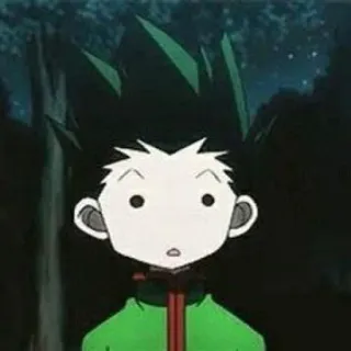 🙂 Gon Freecss Hunter x Hunter gon freecss, anime, hunter x hunter, cartoon, geschrokken, grappig telegram sticker