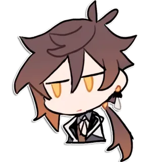 😕 Zhongli Genshin Impact Anime, Jogo, Personagem, Zhongli, Genshin Impact, Adesivo whatsapp sticker