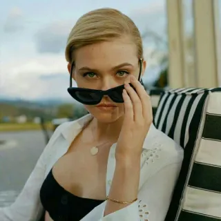 😎 mujer, gafas de sol, retrato, moda, estilo, modelo telegram sticker