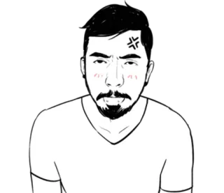 😐 person, angry, expression, frustrated, man telegram sticker