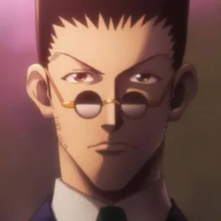 🇯🇵 Leorio Hunter x Hunter anime, character, glasses, serious, leorio, hunter x hunter telegram sticker