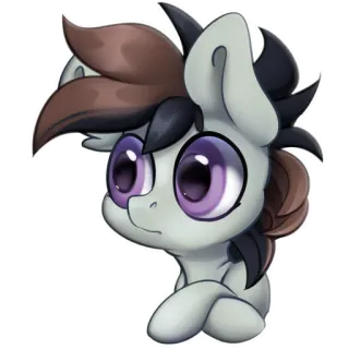👀 pony, cartoon, animal, cute, sticker, drawing, equine telegram sticker