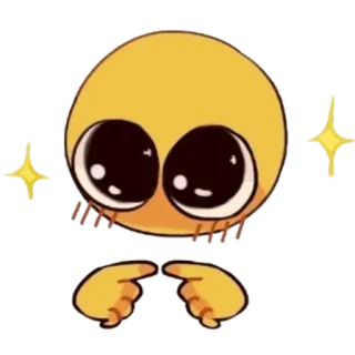 🙈 Эмодзи, Милый, Мем, Бегающие Глаза, Указывающие Пальцы telegram sticker