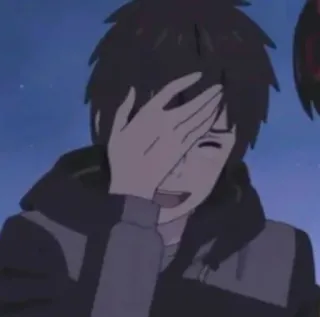 📎 Taki Tachibana Your Name anime, character, taki tachibana, your name, facepalm telegram sticker