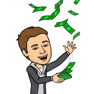 💰 tiền, phim hoạt hình, tiền mặt, giàu có, thành công, sự giàu có, tài chính, thu nhập whatsapp sticker