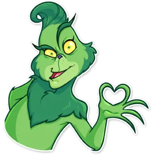 👌 The Grinch Grinch, Navidad, Fiestas, Dibujos animados, Lindo whatsapp sticker