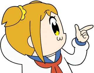 👉 anime, pop team epic, character, pipimi, cartoon telegram sticker