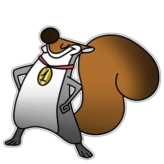 🥇 Eichhörnchen, Cartoon, Tier, Figur telegram sticker