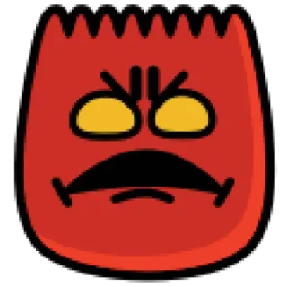😡 Emoji, Rojo, Enojado, Cara, Dibujo animado, Icono telegram sticker