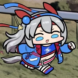 😁 Anime, Karakter, Imut, Berlari, Seni digital, Kawaii telegram sticker