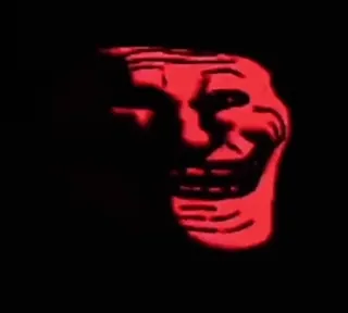 👺 Trollface Trò đùa, Meme, Internet, Khuôn mặt telegram sticker