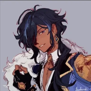 🌟 Kaeya Genshin Impact Kaeya, Genshin Impact, Anime, Personaggio, Arte, Illustrazione, Fanart telegram sticker