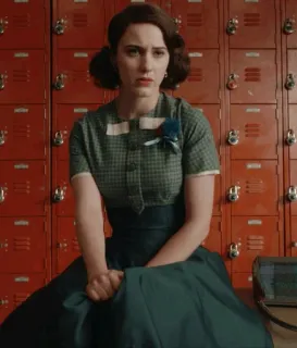 😐 Miriam 'Midge' Maisel The Marvelous Mrs. Maisel Midge Maisel, 1950s, woman, vintage, retro, The Marvelous Mrs. Maisel, television telegram sticker