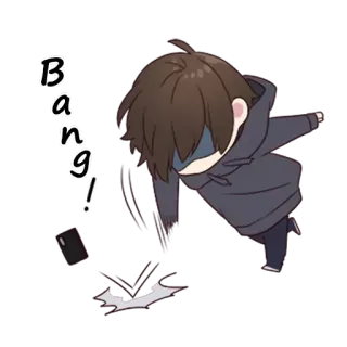 💔 Bang! comic, cartoon, sound effect, bang telegram sticker