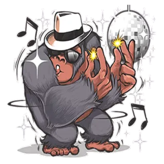 Mr. Gorilla :: @stickerhype whatsapp stickers