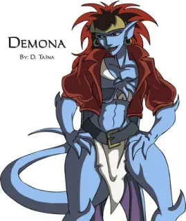 😷 Demona Demona
By: D. Taina Демона, Гаргульи, Мультфильм, Персонаж, Женский, Синяя кожа, Фэнтези telegram sticker