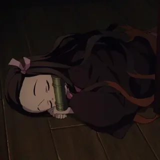 💗 Nezuko Kamado Demon Slayer Anime, Dormire, Nezuko, Demon Slayer, Personaggio whatsapp sticker