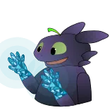 💎 Toothless How to Train Your Dragon drago, carino, cartoni animati, fantasy, Furia Buia telegram sticker