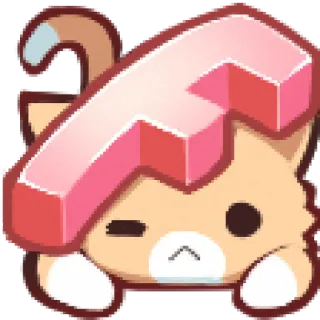 😨 kat, dier, schattig, kawaii, cartoon telegram sticker