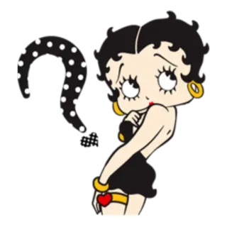 🙄 Betty Boop cartoon, pinup, flapper, vintage, character telegram sticker