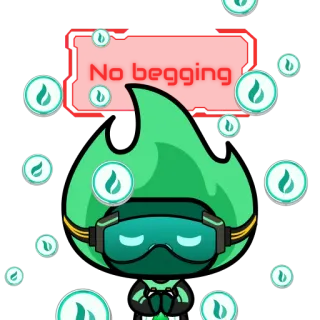 🤑 personagem, chama verde, máscara, arte digital, desenho animado, avatar whatsapp sticker