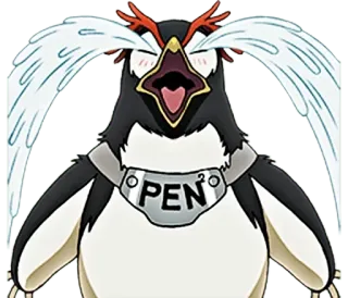 🔷 PEN² piangendo, pinguino, anime, personaggio, penna2, arrabbiato telegram sticker