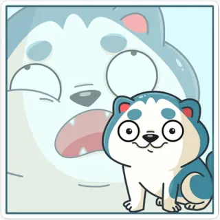 ☺️ hond, cartoon, schattig, dier, huisdier, illustratie telegram sticker