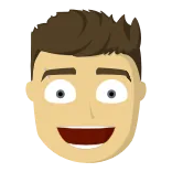 😀 卡通, 脸, 微笑, 男人, 肖像 telegram sticker