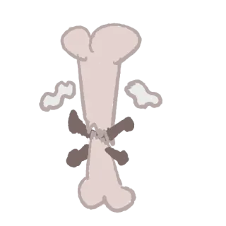 🤐 fracture, violence, blessure, os, dessin animé, traumatisme, moelle osseuse whatsapp sticker