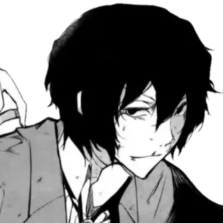 😏 Osamu Dazai Bungo Stray Dogs anime, manga, character, osamu dazai, bungo stray dogs telegram sticker