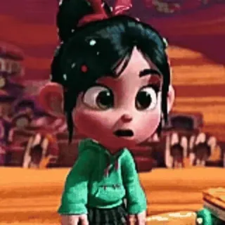 😳 Vanellope von Schweetz Wreck-It Ralph Vanellope, Disney, ¡Rompe Ralph!, dibujos animados, animación, personaje, pegatina telegram sticker