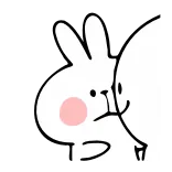 🚀 kelinci, imut, hewan, kartun, bunny, putih whatsapp sticker