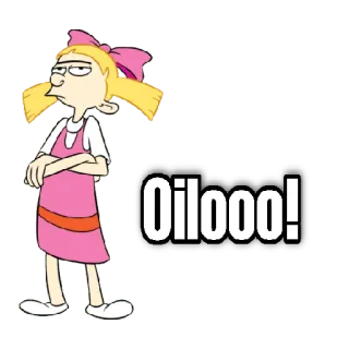 😀 Oilooo! Nickelodeon, Hey Arnold, character, cartoon, sticker telegram sticker