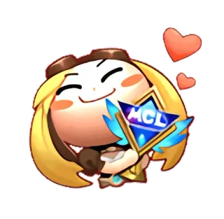 🥰 MCL chibi, cute, heart, mobile game telegram sticker