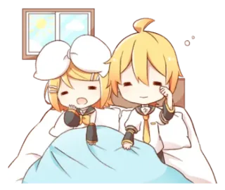 💭 Rin and Len Kagamine Anime, Kartun, Lucu, Kawaii, Vocaloid, Rin Kagamine, Len Kagamine telegram sticker