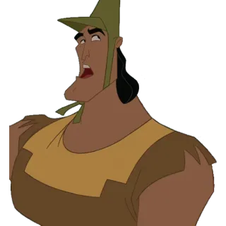 🤔 Kronk The Emperor's New Groove disney, kronk, a nova onda do imperador, desenho animado, personagem telegram sticker