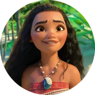 😃 Moana Cartoon, Disney, Prinzessin, Insel, Ozean whatsapp sticker