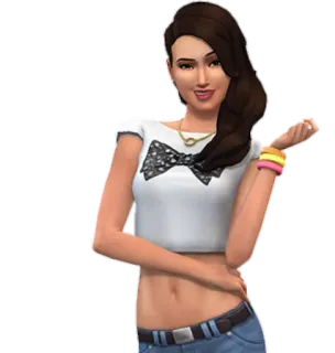 😈 sims, woman, sims4, character, computer game telegram sticker