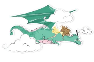 🛩 drago, fantasy, ragazza, nuvole, volare, adesivo telegram sticker