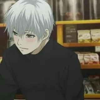 🌟 Ken Kaneki Tokyo Ghoul anime, tokyo ghoul, ken kaneki, ghoul, manga, white hair, anime character telegram sticker