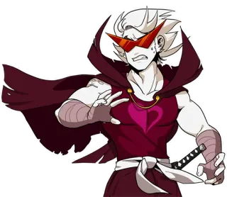 😨 Dirk Strider Homestuck Dirk Strider, Homestuck, anime, postać, peleryna, miecz telegram sticker