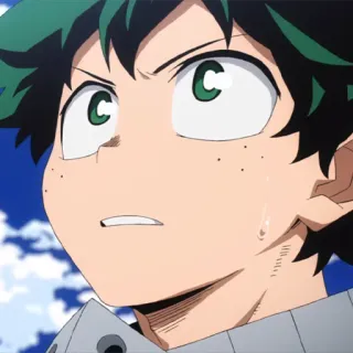 🥦 Izuku Midoriya My Hero Academia anime, my hero academia, izuku midoriya, deku, superhero, manga, character telegram sticker