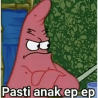 🌟 Patrick Star Spongebob Squarepants Pasti anak ep ep patrick star, spongebob, cartone animato, indonesiano, meme telegram sticker